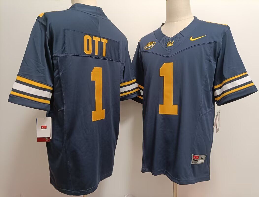 California Golden Bears 1 Ott blue 2024 Nike NCAA jersey